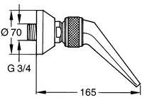 HANSAJET, Kopfbrause, G3/4, 04390100