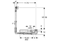 HANSAFILL, Bath fill and drain set, 05170100