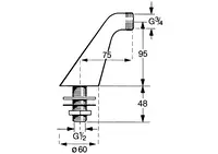 HANSA, Accoppiamento pilastro, G1/2xG3/4, SW30, 05280100