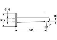 HANSARONDA, Spout, L=180, 05822172