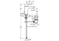 HANSALIGNA, Miscelatore lavabo, 06092203