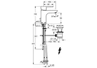 HANSALIGNA, Washbasin faucet, low pressure, 06131103