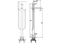 HANSALIGNA, Badebatterie mit Standrohr, 06462083