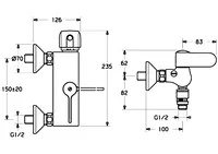 HANSATEMPRA, Miscelatore doccia, 08240282