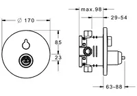 HANSAVAROX, Cover part for bath and shower faucet, 40529083