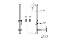 HANSAVIVA, Shower rail, 44130100