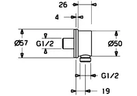 HANSA, Aansluitstuk, G1/2, 44250100