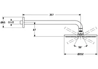 HANSAVIVA, Overhead shower, d 202 mm, 44260100