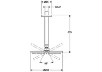 HANSAVIVA, Asta Doccia a pioggia, d 202 mm, 44270100