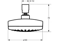 HANSAMEDIJET, Overhead shower, d 100 mm, 44290170