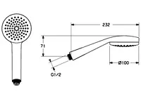 HANSAVIVA, Hand shower, d 100 mm, 44310100