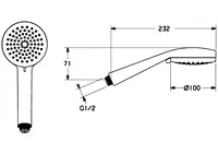 HANSAVIVA, Hand shower, d 100 mm, 44330100