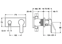 HANSALIGNA, Fertigset für Brause-Batterie, 44549503