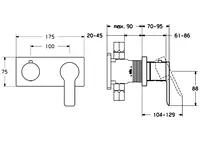 HANSALIGNA, Cover part for bath and shower faucet, 44559503