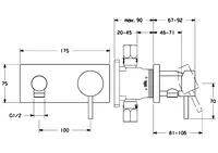 HANSASTELA, Cover part for shower faucet, 44569503