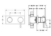 HANSASTELA, Cover part for bath and shower faucet, 44579503