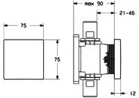 HANSA, Cover plate, 75x75 mm, 44810000