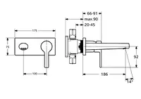 HANSARONDA, Fertigset für Waschtisch-Batterie, 44882103