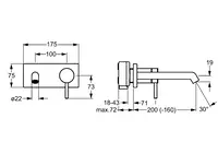 HANSADESIGNO, Fertigset für Waschtisch-Batterie, 51092173