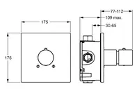 HANSALIVING, Aufputzset Unterputz-Armatur, 51129172