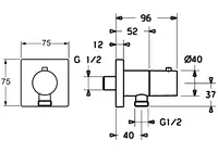 HANSA, Wall coupling for shower hose, G1/2, 51570172