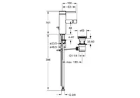 HANSADESIGNO, Eengreepsmengkraan voor bidet, 51733273