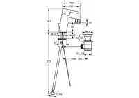 HANSAVANTIS Style, Eengreepsmengkraan voor bidet, 52433277