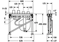 HANSACOMPACT, Corpo per miscelatore incasso vasca-doccia, 53020200