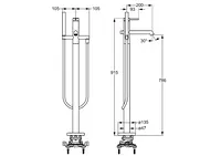 HANSADESIGNO, Mitigeur bain pour colonnes d'alimentation, 53272073