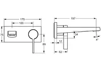 HANSALOFT, Cover part for washbasin faucet, 57572103