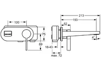 HANSALOFT, Piastra per miscelatore lavabo, 57772103