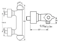 HANSAMEDIPRO, Shower faucet, 58080201