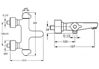 HANSAMEDIPRO, Wannenfüll- und Brausebatterie, 58101201