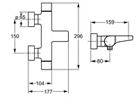 HANSATEMPRA Style, Wannenfüll- und Brausebatterie, 58442101