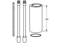 HANSAELECTRA, Rallonge pour mitigeur encastrés, 140 mm, 64480001