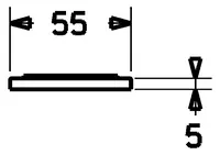 HANSALIVING, Cover flange, 55x55 mm, 66370000