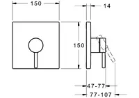 HANSADESIGNO, Cover part for shower faucet, 81109573