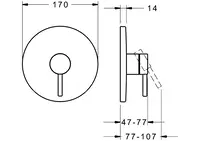 HANSADESIGNO, Piastra per miscelatore doccia, 81109583