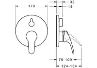 HANSAMIX, Cover part for bath and shower faucet, 81843083