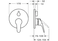 HANSAMIX, Cover part for bath and shower faucet, 81849083