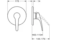 HANSAMEDICA, Cover part for shower faucet, 81859046