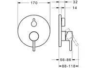 HANSAVANTIS Style, Piastra per miscelatore vasca-doccia, 82609077