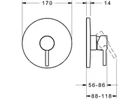 HANSAVANTIS Style, Fertigset für Brause-Batterie, 82619077