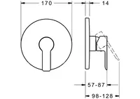 HANSALIGNA, Fertigset für Brause-Batterie, 83879503