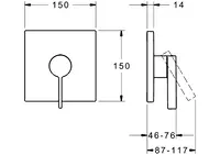 HANSALOFT, Cover part for shower faucet, 87629003