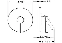 HANSALOFT, Piastra per miscelatore doccia, 87739003