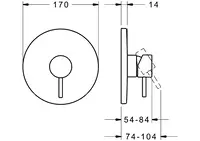 HANSASTELA, Piastra per miscelatore doccia, 87859041