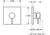 HANSASTELA, Piastra per miscelatore doccia, 87859051