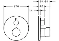 HANSAHOME, Cover part for bath and shower faucet, 88623045