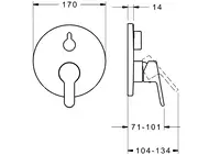 HANSAPRIMO, Cover part for bath and shower faucet, 89903003